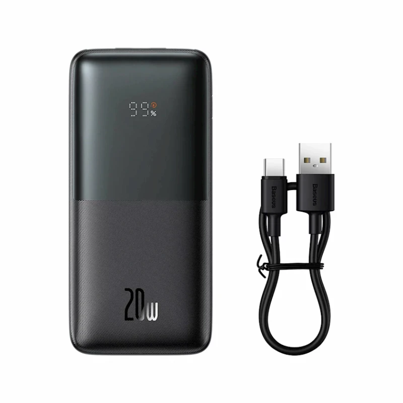 Xarici akkumulyator Baseus Bipow Pro Digital Display Fast Charge Power Bank 10000mAh 20W PPBD040101 Black Xarici akkumulyator Baseus Bipow Pro Digital Display Fast Charge Power Bank 10000mAh 20W PPBD040101 Black