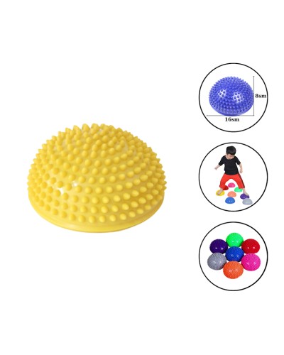 Balans topu , masaj topu, tikanlı top Gymnic 1022, PVC, sarı, 16 sm