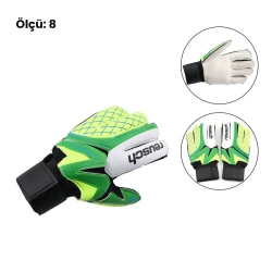 Qapıçı əlcəkləri Reusch Waorani Junior Pro, polyester/lateks, ağ/yaşıl, ölçü 8