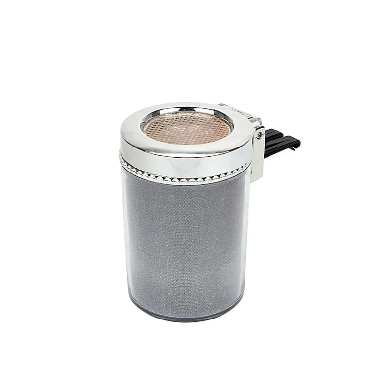 Автомобильная пепельница RGB, 10x6.5x6.5 см, серебристая