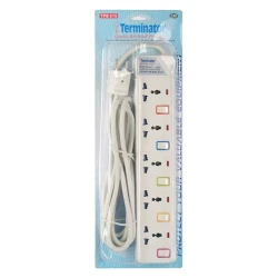 Şəbəkə filtri Terminator TPB 915-2RP 3 m, 5-rozetkalı White
