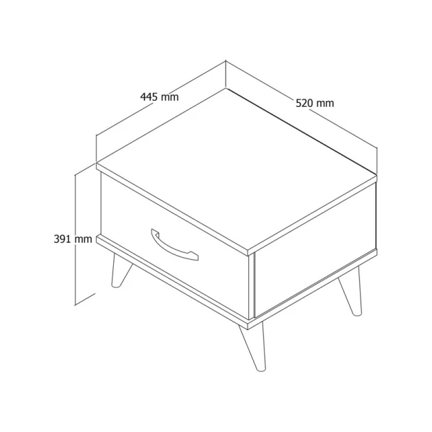Тумба Ev Plus ev_12116221, ЛДСП, белый, 39.1x52x44.5 см Тумба Ev Plus ev_12116221, ЛДСП, белый, 39.1x52x44.5 см