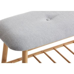 Скамейка JYSK Vandsted, серая/светло-коричневая, 90x45x34 см Скамейка JYSK Vandsted, серая/светло-коричневая, 90x45x34 см