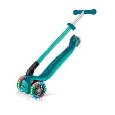Samokat Globber Primo Foldable Plus Lights 439-107, 3+ yaş, yaşıl