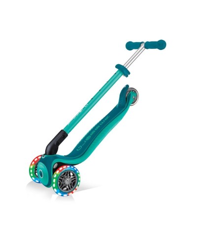 Samokat Globber Primo Foldable Plus Lights 439-107, 3+ yaş, yaşıl