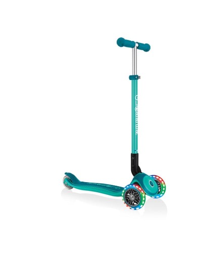 Samokat Globber Primo Foldable Plus Lights 439-107, 3+ yaş, yaşıl