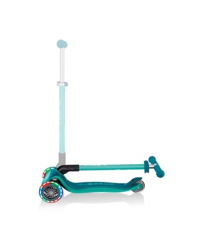 Samokat Globber Primo Foldable Plus Lights 439-107, 3+ yaş, yaşıl