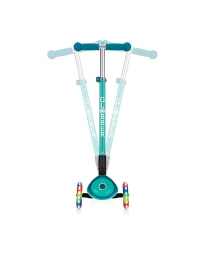 Samokat Globber Primo Foldable Plus Lights 439-107, 3+ yaş, yaşıl