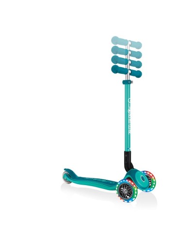 Samokat Globber Primo Foldable Plus Lights 439-107, 3+ yaş, yaşıl