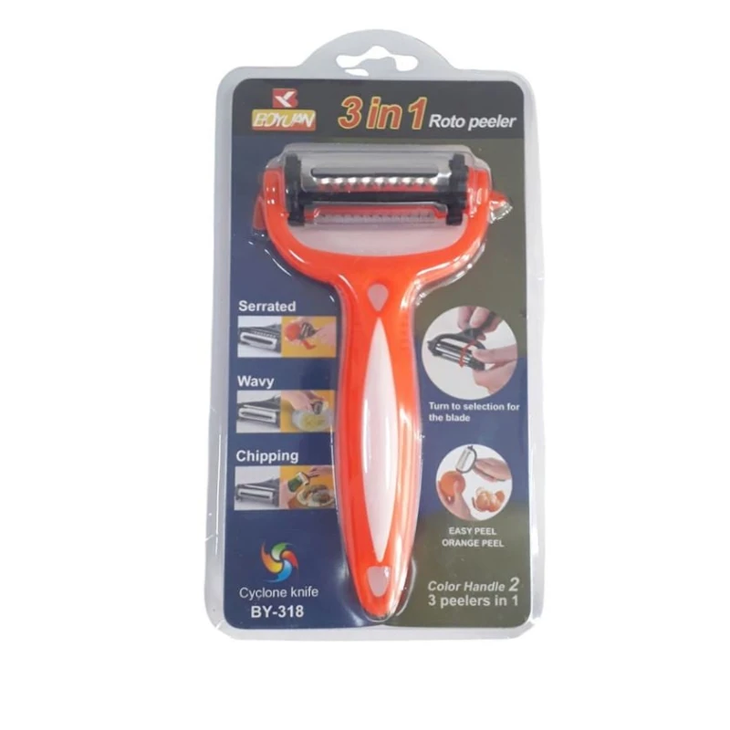 Фрукто-овощечистка K471-3, оранжевая, 16 см Фрукто-овощечистка K471-3, оранжевая, 16 см