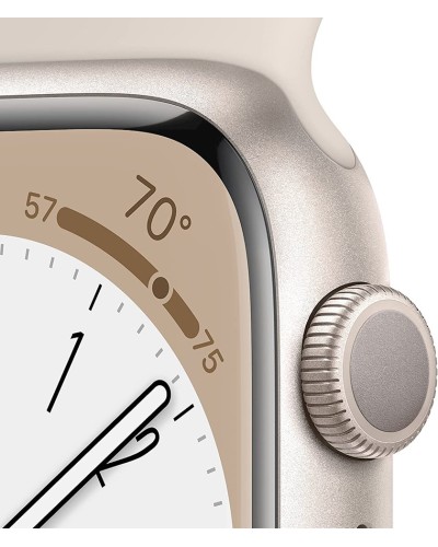 Smart saat Apple Watch Series 8 GPS 41mm Starlight Aluminium (MNU93LL/A)
