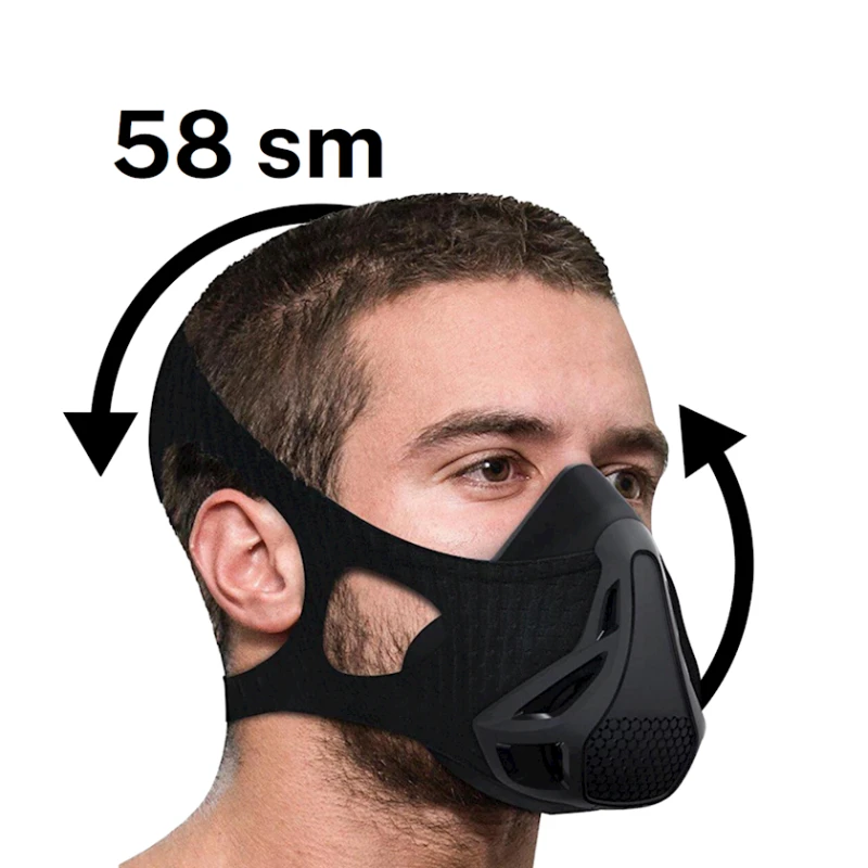 Məşq maskası High Quality 2146, plastik/polyester, qara, diametr 58 sm