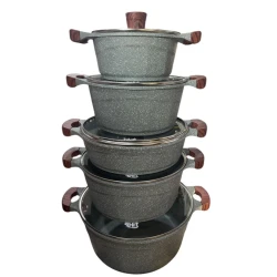 Набор кастрюль Elif, гранит, черный, 5 шт