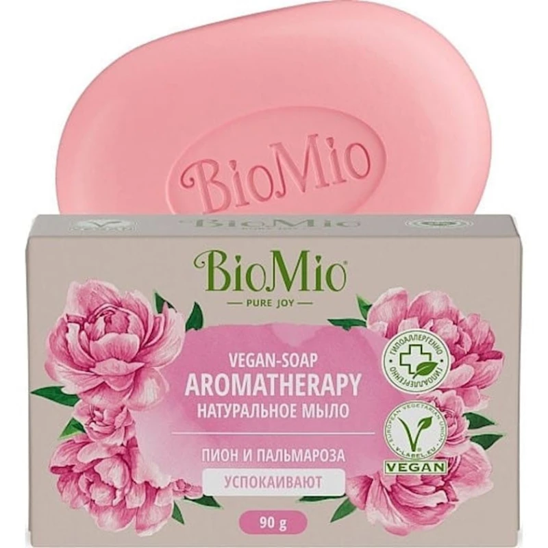 Натуральное мыло BioMio Superfood Пион и Пальмароза 90 г