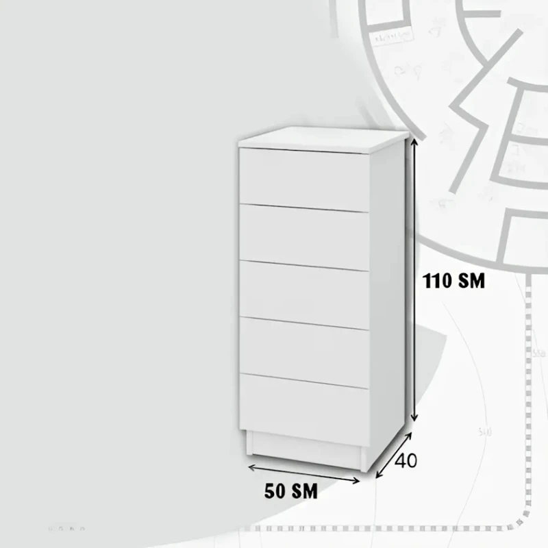 Комод Ev Plus, 110x40x50 см, ЛДСП, белый Комод Ev Plus, 110x40x50 см, ЛДСП, белый
