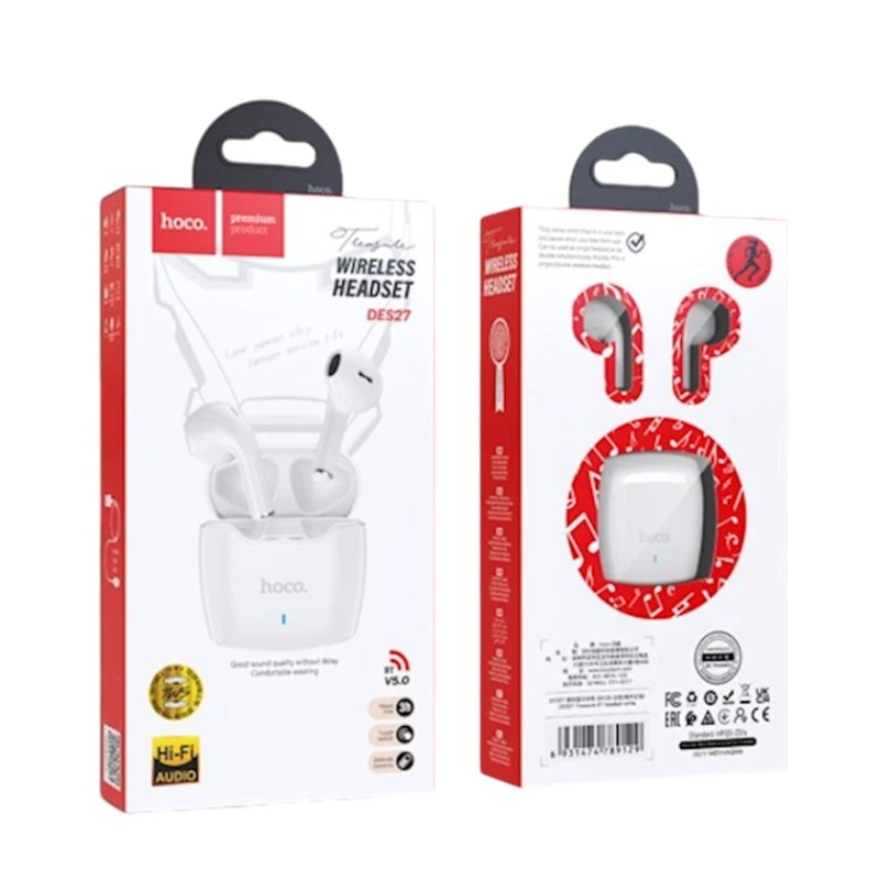 Беспроводные наушники Hoco DES27 White