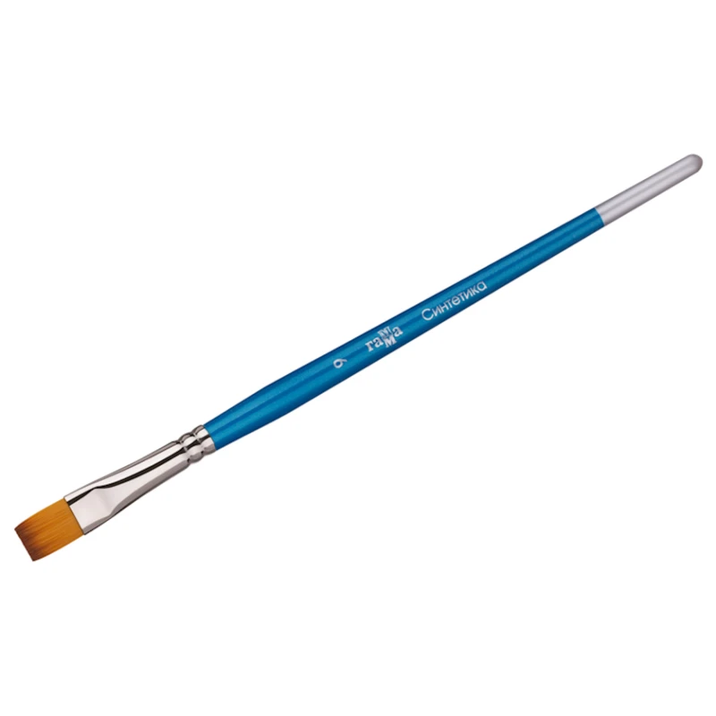 Кисть Гамма № 9, Синтетика, Плоская