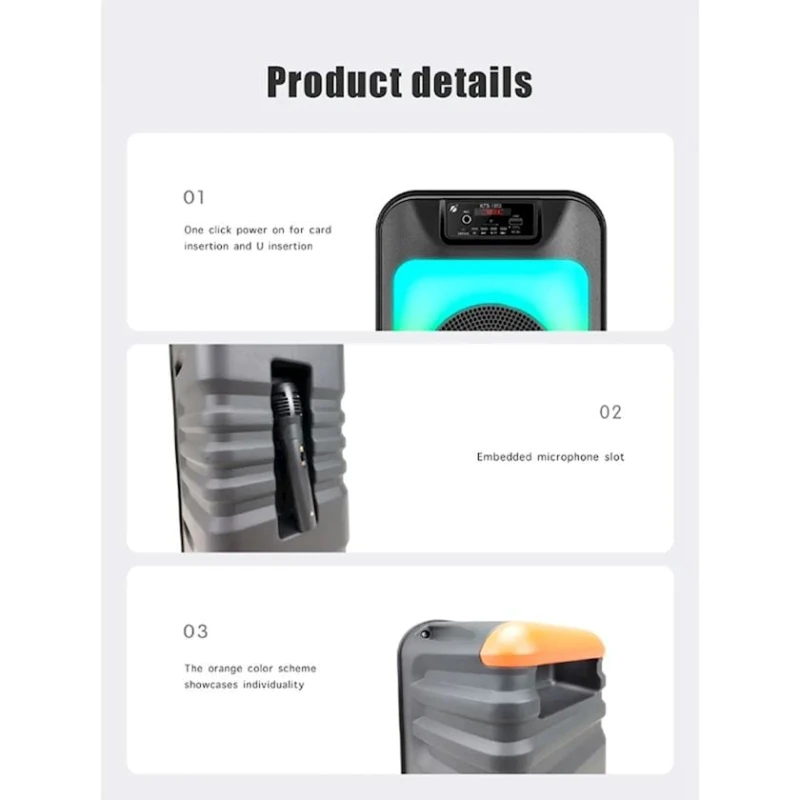 Портативная акустическая система GTS-1853 Black