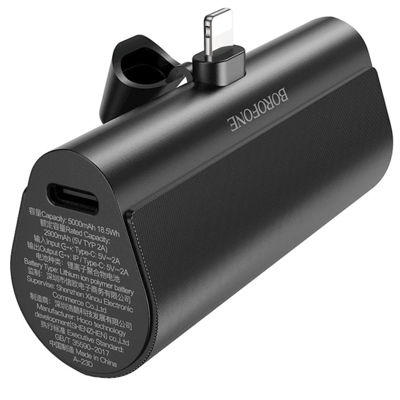 Xarici akkumlyator Borofone BJ35 Lightning 5000 mAh Black