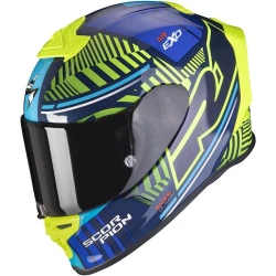 Motosiklet dəbilqəsi Scorpion EXO-R1 Air Victory Blue-Neon Yellow L