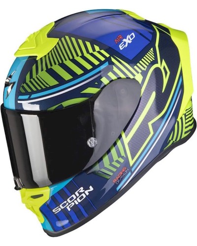 Motosiklet dəbilqəsi Scorpion EXO-R1 Air Victory Blue-Neon Yellow L