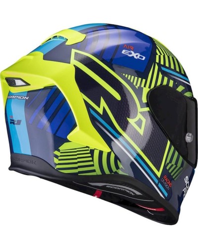 Motosiklet dəbilqəsi Scorpion EXO-R1 Air Victory Blue-Neon Yellow L