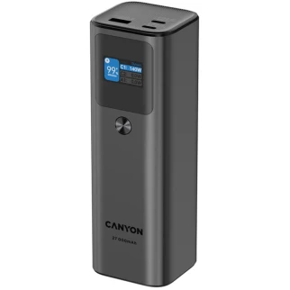 Внешний аккумулятор Canyon PB-2010 TFT 27000mAh PD140W Dark Grey (CNE-CPB2010DG) Внешний аккумулятор Canyon PB-2010 TFT 27000mAh PD140W Dark Grey (CNE-CPB2010DG)