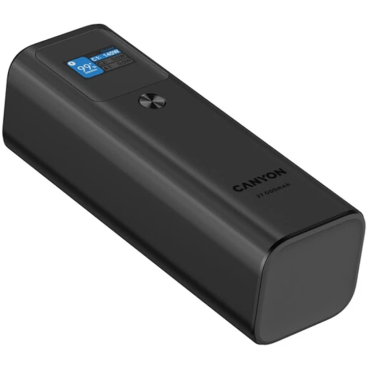 Внешний аккумулятор Canyon PB-2010 TFT 27000mAh PD140W Dark Grey (CNE-CPB2010DG) Внешний аккумулятор Canyon PB-2010 TFT 27000mAh PD140W Dark Grey (CNE-CPB2010DG)