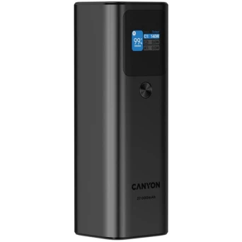 Внешний аккумулятор Canyon PB-2010 TFT 27000mAh PD140W Dark Grey (CNE-CPB2010DG) Внешний аккумулятор Canyon PB-2010 TFT 27000mAh PD140W Dark Grey (CNE-CPB2010DG)