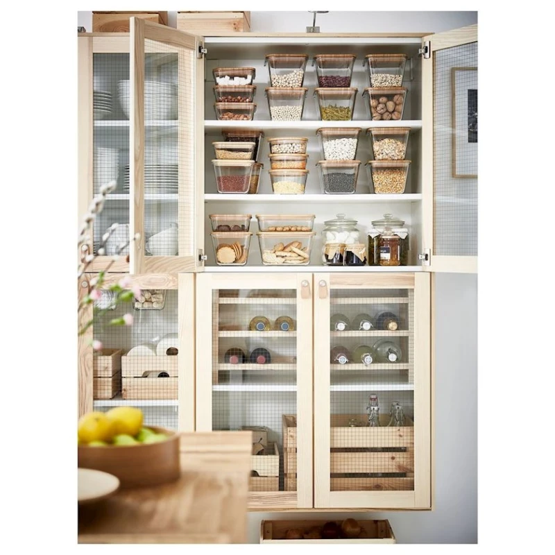 Контейнер для хранения продуктов Ikea 365+, стекло/бамбук, 1.2 л Контейнер для хранения продуктов Ikea 365+, стекло/бамбук, 1.2 л