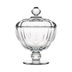 Сахарница Pasabahcee Diamond, 280 мл, на ножке с крышкой, стекло, прозрачный Сахарница Pasabahcee Diamond, 280 мл, на ножке с крышкой, стекло, прозрачный