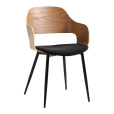 Stul JYSK Hvidovre, polyester, qara, 52х79х51 sm, 2 əd