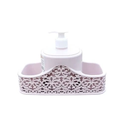Диспенсер, пластик, розовый, 21.5х9х10 см
