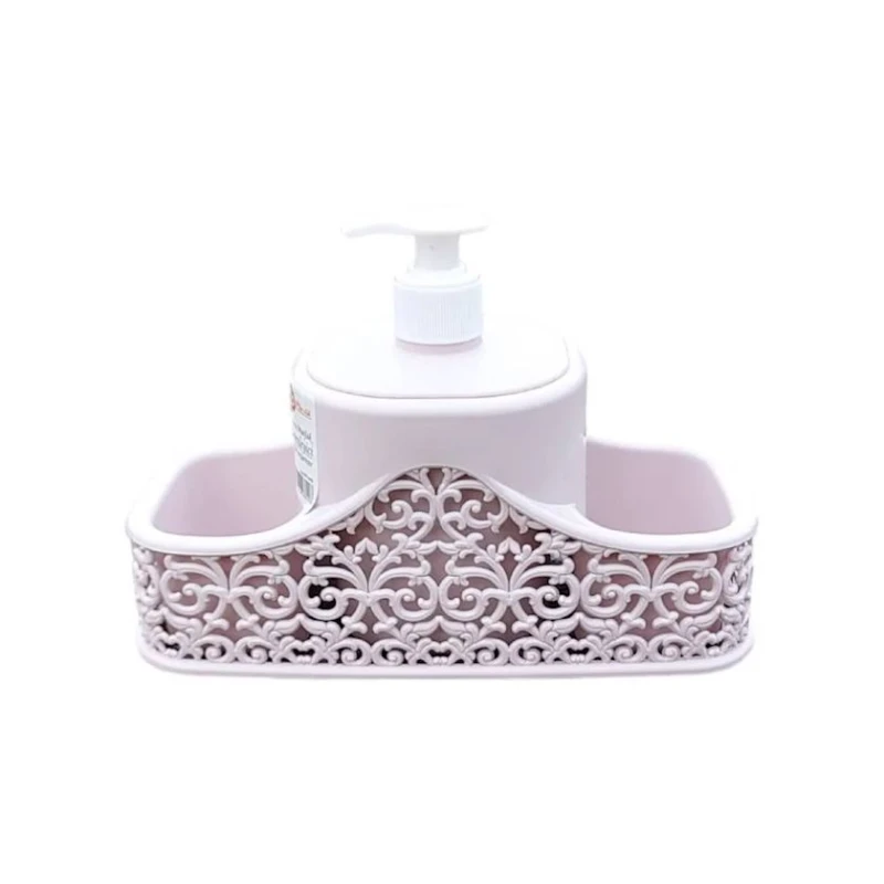 Диспенсер, пластик, розовый, 21.5х9х10 см