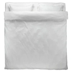 Комплект постельного белья JYSK Nell, пододеяльник 200x220, простыня 240x260, 2 наволочки 50x70, двуспальный, сатин, белый