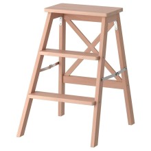 Nərdivan IKEA BEKVÄM, 3 pilləkan, taxta