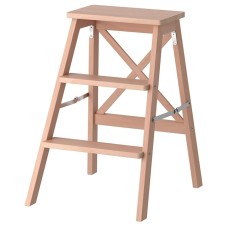 Nərdivan IKEA BEKVÄM, 3 pilləkan, taxta