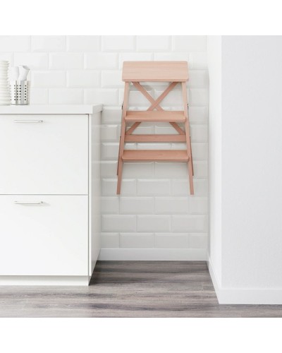 Nərdivan IKEA BEKVÄM, 3 pilləkan, taxta