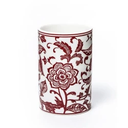 Стакан для зубных щеток Hom-me цилиндр, 7.2x7.2x20 см, керамика, Красный Стакан для зубных щеток Hom-me цилиндр, 7.2x7.2x20 см, керамика, Красный
