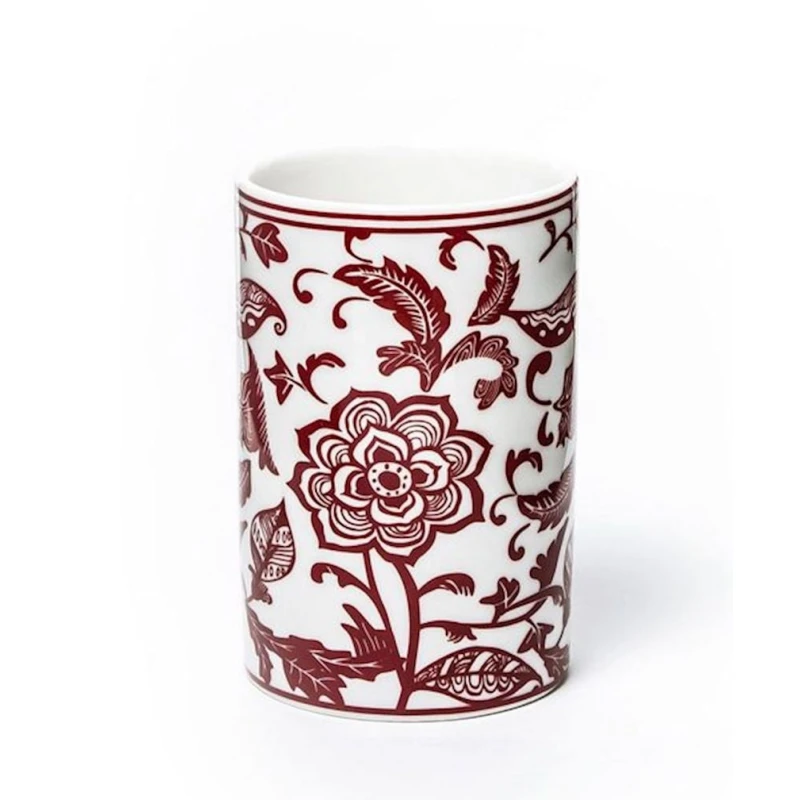 Стакан для зубных щеток Hom-me цилиндр, 7.2x7.2x20 см, керамика, Красный Стакан для зубных щеток Hom-me цилиндр, 7.2x7.2x20 см, керамика, Красный