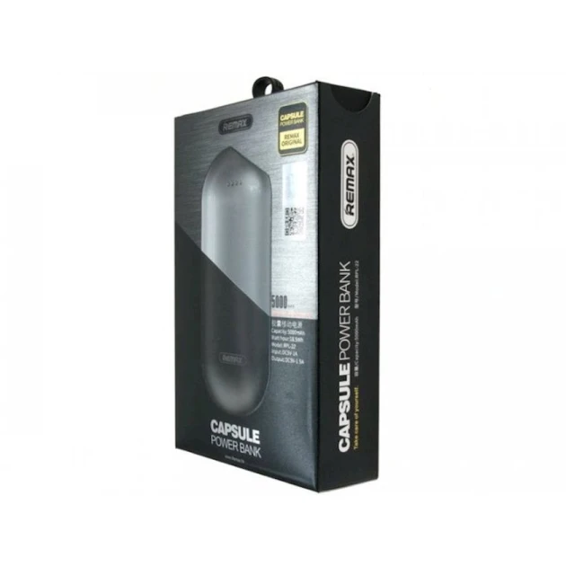 Xarici akkumulyator Remax Capsule Power Bank 5000 mAh Silver Xarici akkumulyator Remax Capsule Power Bank 5000 mAh Silver