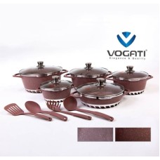Qazan dəsti Vogati MK012, 5 ədəd, qranit