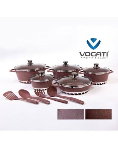 Qazan dəsti Vogati MK012, 5 ədəd, qranit