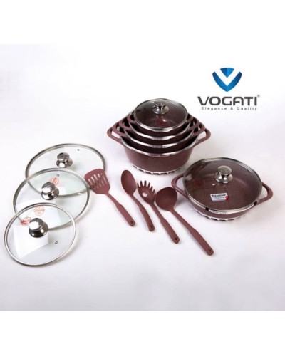 Qazan dəsti Vogati MK012, 5 ədəd, qranit