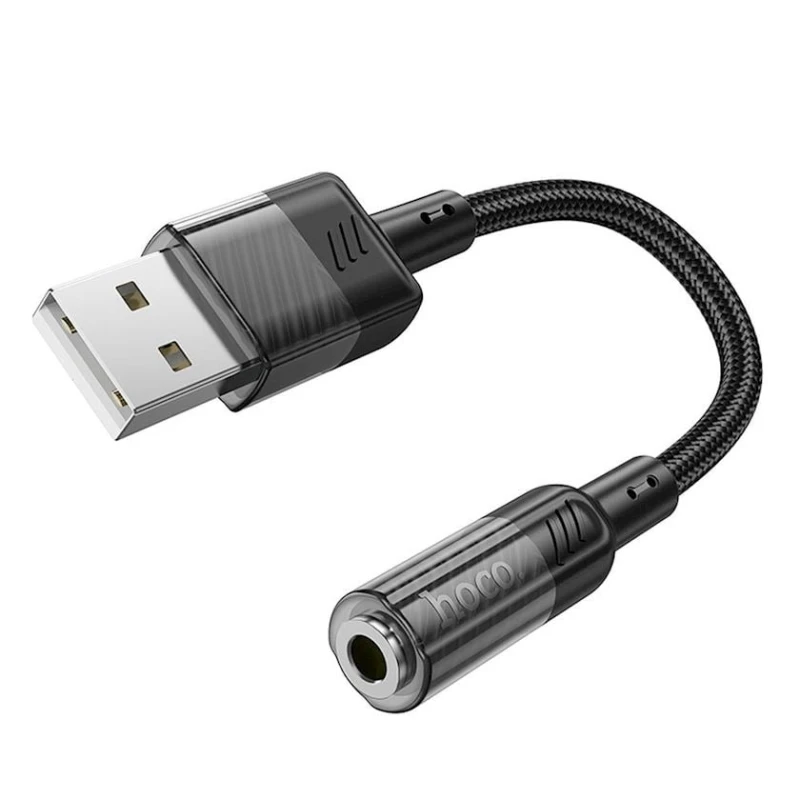 Переходник Hoco LS37 USB to AUX Black