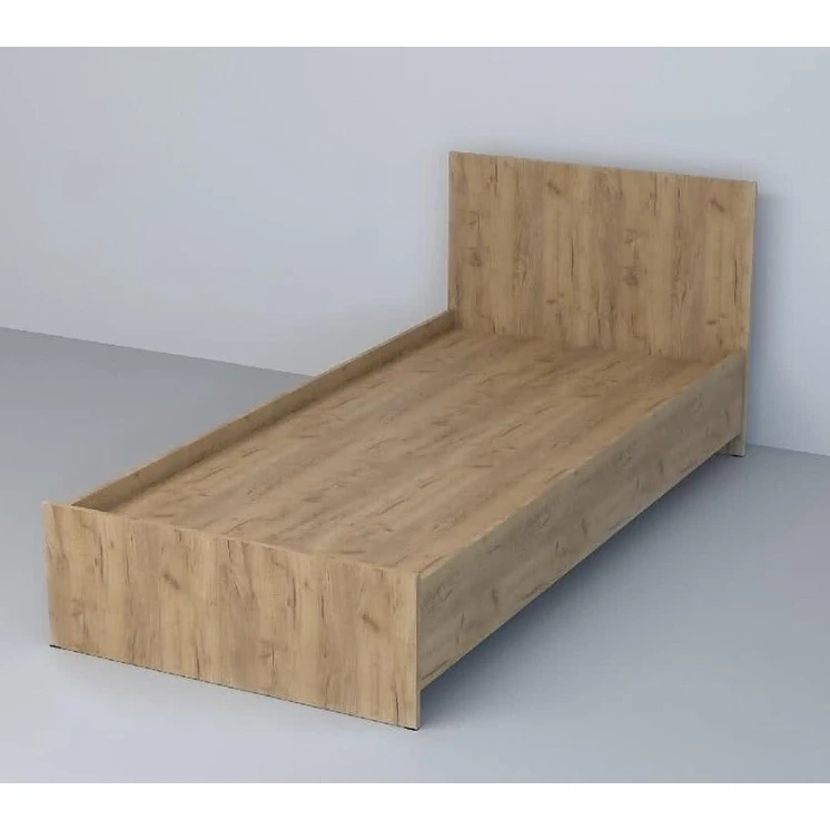 Односпальная кровать Art_tek_yataq (100) 11, ламинат, коричневая, 200x85x100 см