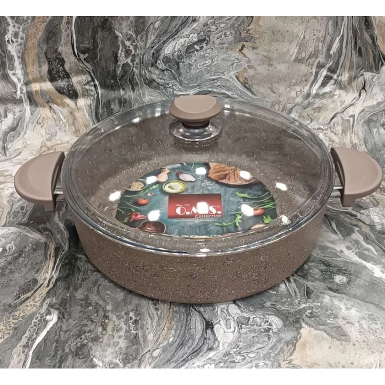 Сотейник Oms SHA-00002570, гранит, коричневый, 28 см Сотейник Oms SHA-00002570, гранит, коричневый, 28 см