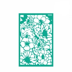 Трафарет Rosa Talent многоразовый самоклеющийся №1000, Цветы, 13х20 см, фоновый