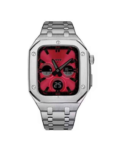 Qayış və çexol SW688 Apple Watch 44/45mm üçün Silver