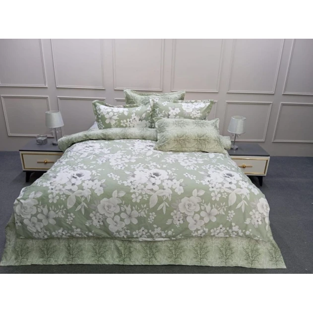 Комплект постельного белья Hanzade SHA-00006550, хлопок, разноцветный, простыня 220x240 см, пододеяльник 160x220 см, наволочка 50x70 см (2 шт)